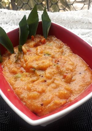 A picture of Tomato Upma.