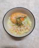 Nui nấu tôm Nước cốt dừa cho bé