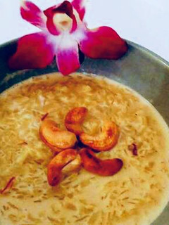 A picture of Poha kheer/Flatten rice pudding(no sugar).