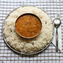 A picture of Dal Chawal (Gujarati Style).