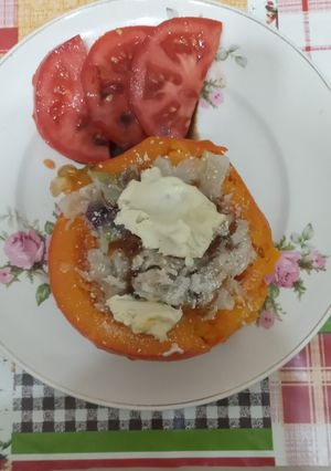 Una foto de Cuenco de calabaza con sabor de mar