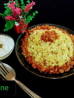 عکسی از دستور پلو عدس کشمشی