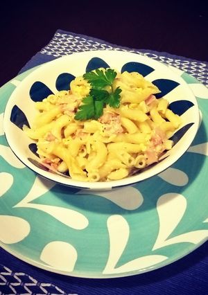 Una foto de Pasta con Salsa Carbonara