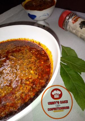 A picture of Bitterleaf soup.
