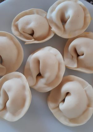 Una foto de Ravioles de calabaza y queso (salsa a elección) fácil