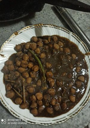 A picture of Amritsari Pindi Chole without Onion 🧅, Garlic 🧄 & Tomato 🍅.