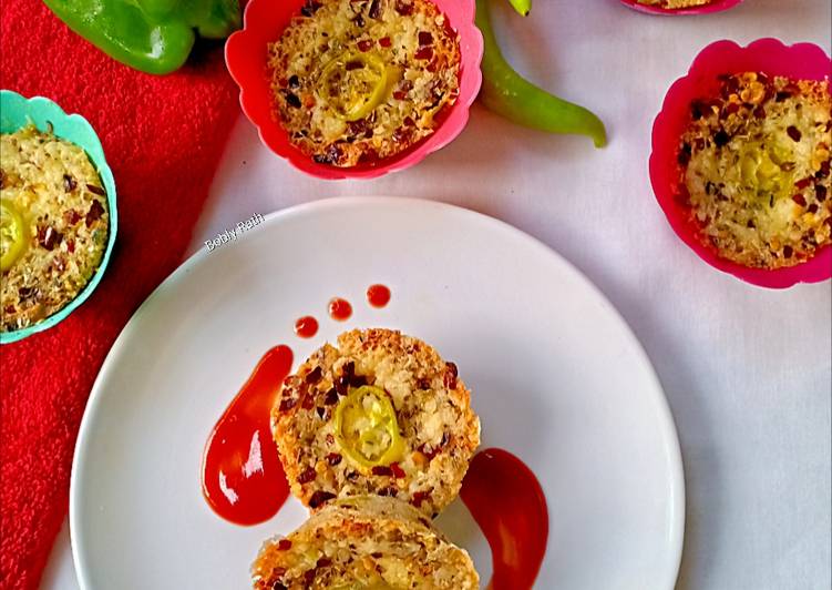 Simple Way to Prepare Homemade Thinai pepper pizza muffins