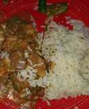 Bisteces con papas y nopales
