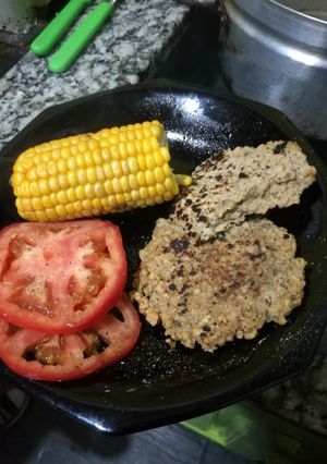 Una foto de Hamburguesas de soja sabor pollo😍