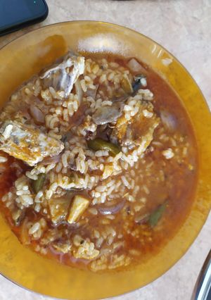 Una foto de Arroz con conejo