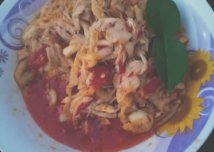 Resep Jamur tiram ayam suwir+udang yang Menggugah Selera