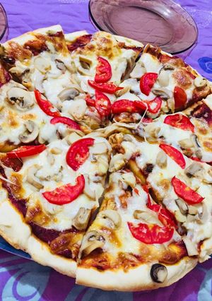 صورة لوصفة بيتزا 🍕🍕