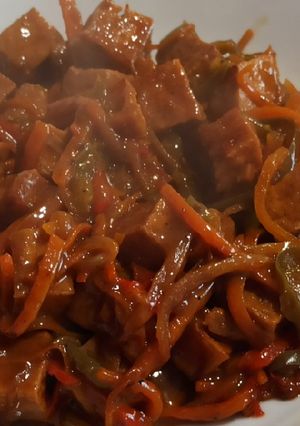 Una foto de Sweet and sour tofu