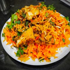 A picture of Chicken Dum Biryani.