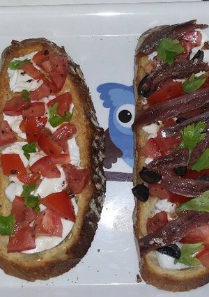 Una foto de Bruschetta
