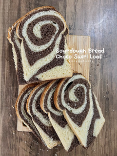 Foto resep Sourdough Bread Choco Swirl Loaf (Roti Ragi Alami)