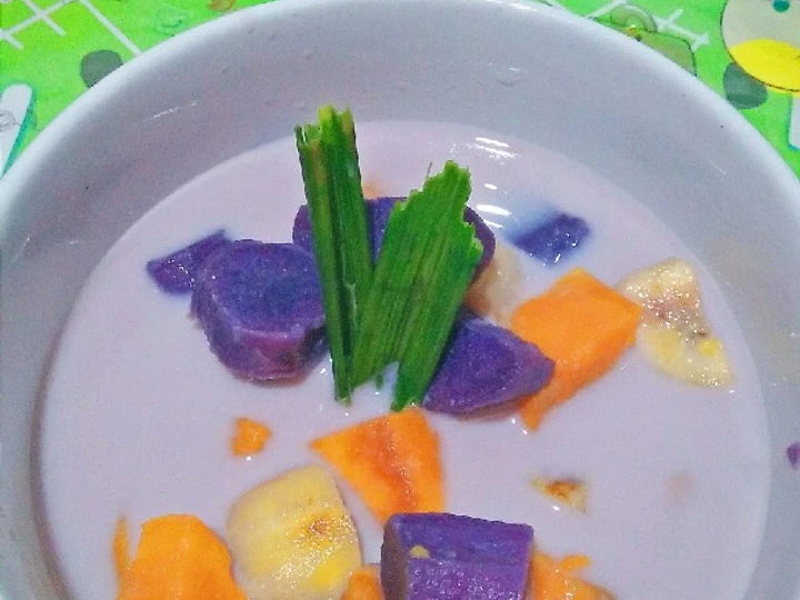 Langkah Gampang Menyiapkan Resep  Kolak Pelangi FiberCreme yang Bisa Manjain Lidah, Enak Banget