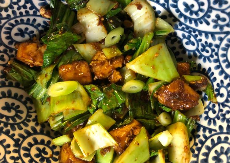 Maple syrup and almond butter tofu - vegan