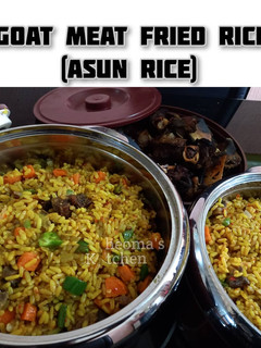 A picture of GOAT MEAT FRIED RICE (ASUN RICE).