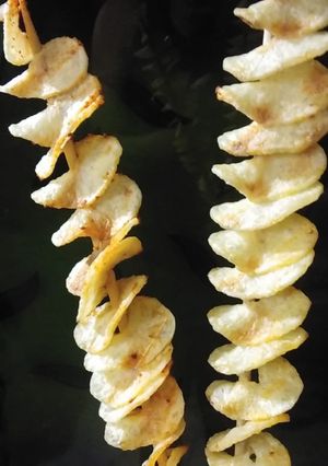 A picture of Spiral potato french fries.