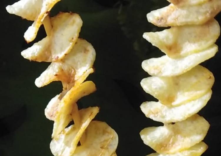 Spiral potato french fries