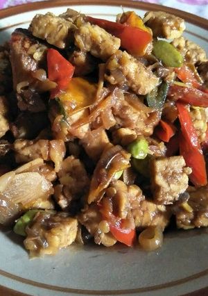 Foto resep Tumis tempe ikan asin pedaaas.