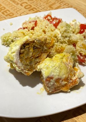 Gombás-répás csirkemell tepsiben Heni módra recept fotója