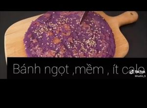 Hình của món Bánh khoai lang tím áp chảo (eat clean) 🍠.