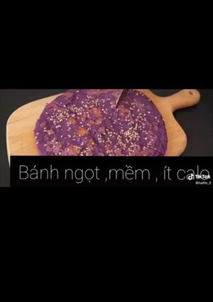 Hình của món Bánh khoai lang tím áp chảo (eat clean) 🍠.