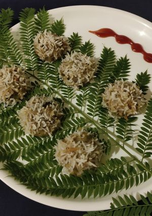 A picture of Veg flower dumplings.