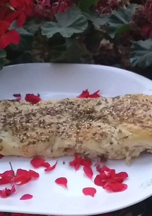 صورة لوصفة خبز بالزعتر وبذر الكتان