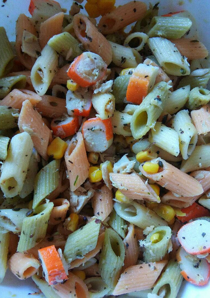 Una foto de Ensalada fría con pasta de verduras