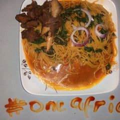 A picture of Simple pasta jellof.