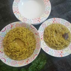 A picture of Spinach khichdi.