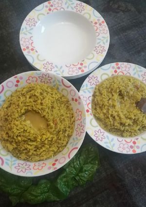 A picture of Spinach khichdi.