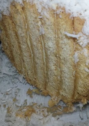 Una foto de Pastel fabiola de coco sin azúcar