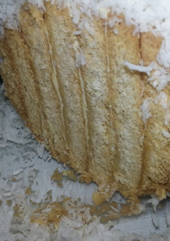 Una foto de Pastel fabiola de coco sin azúcar
