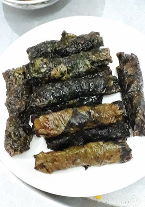 Hình của món Chả cuốn lá lốt.
