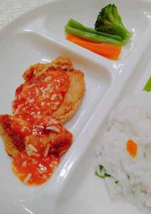 Foto resep Beef steak (patty) saus keju tomat MPASI 11m+