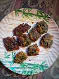 Thankuni patar bora or Indian pennywort fritters