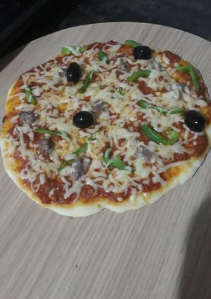 صورة لوصفة بيتزا البيت