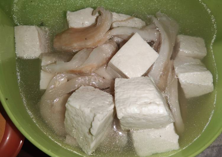 Tahu jamur kuah bening (menu diet) 😊