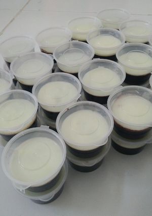 Foto resep Puding coklat fla vanila