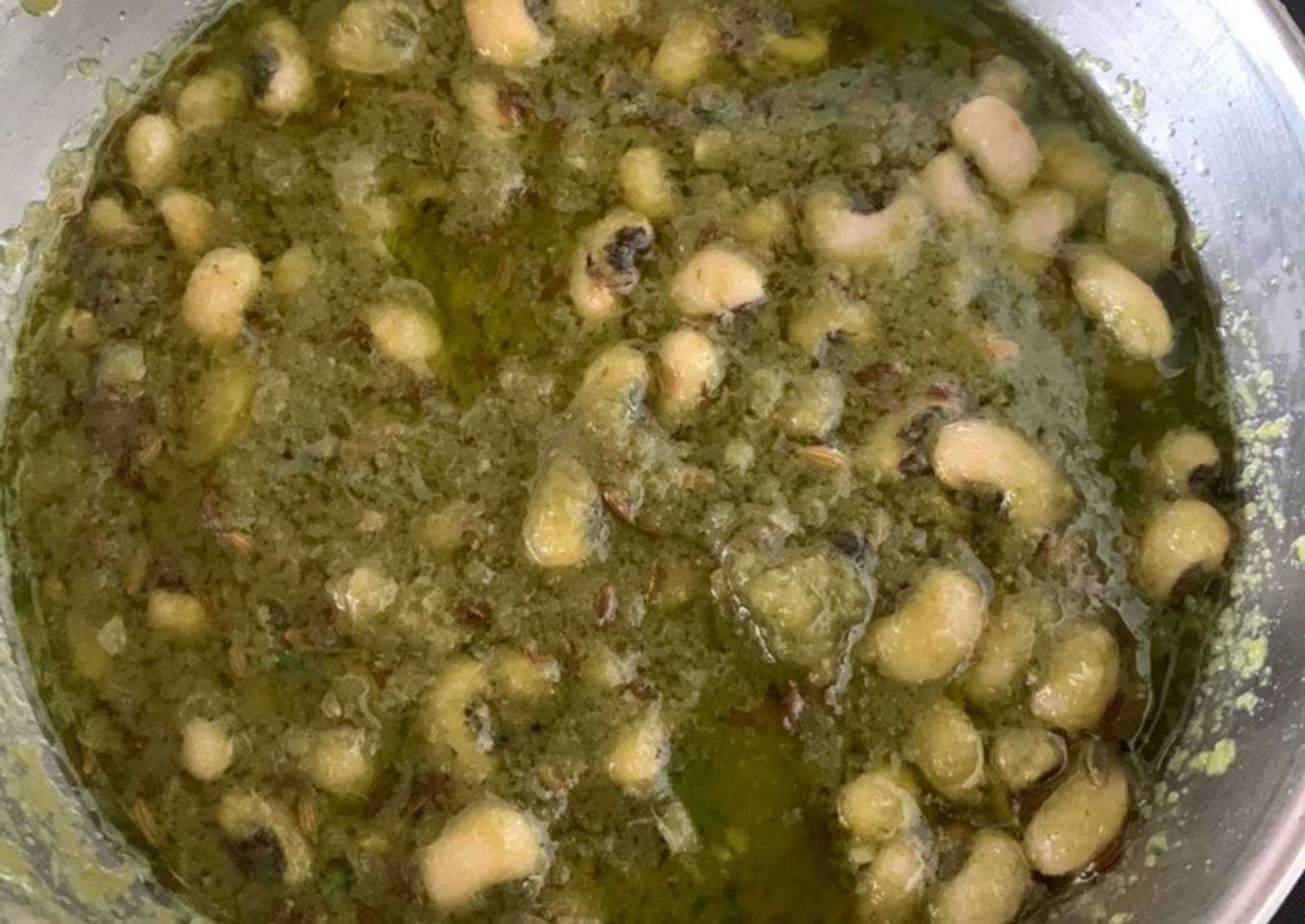 Green masala lobia dhal