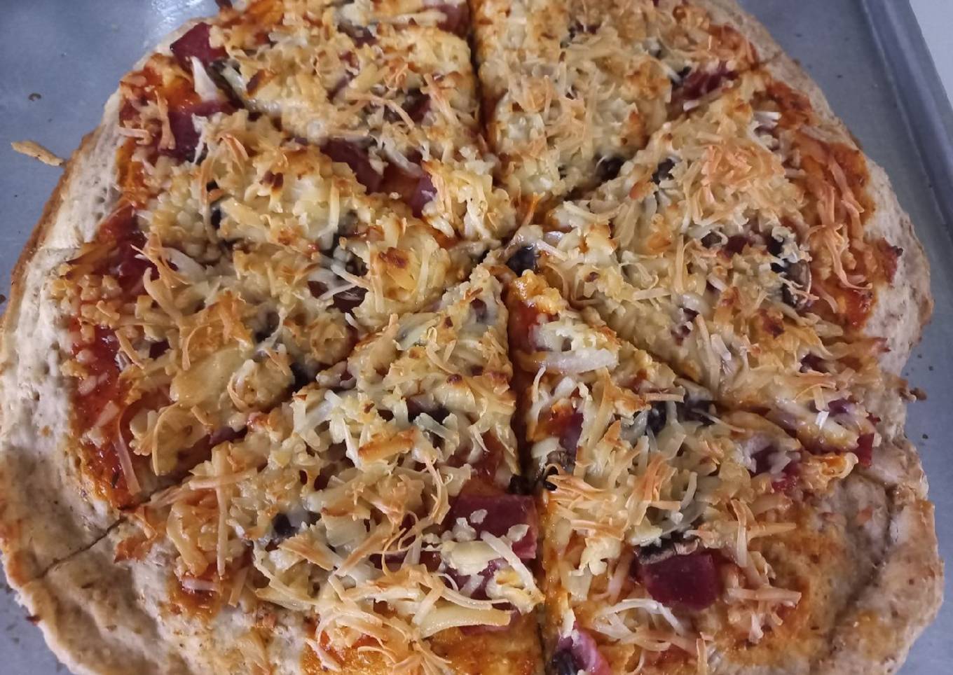 Whole Wheat Pizza (No Knead, No egg)