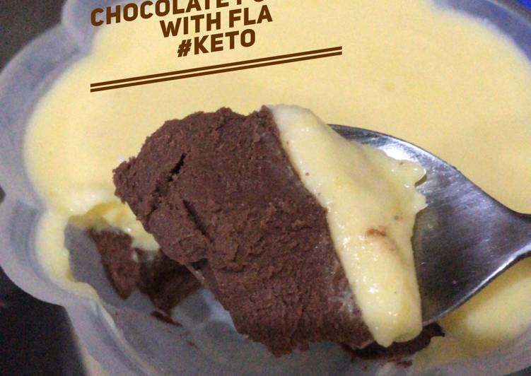 Resep Chocolate Pudding with Fla keto oleh Rina Ardis