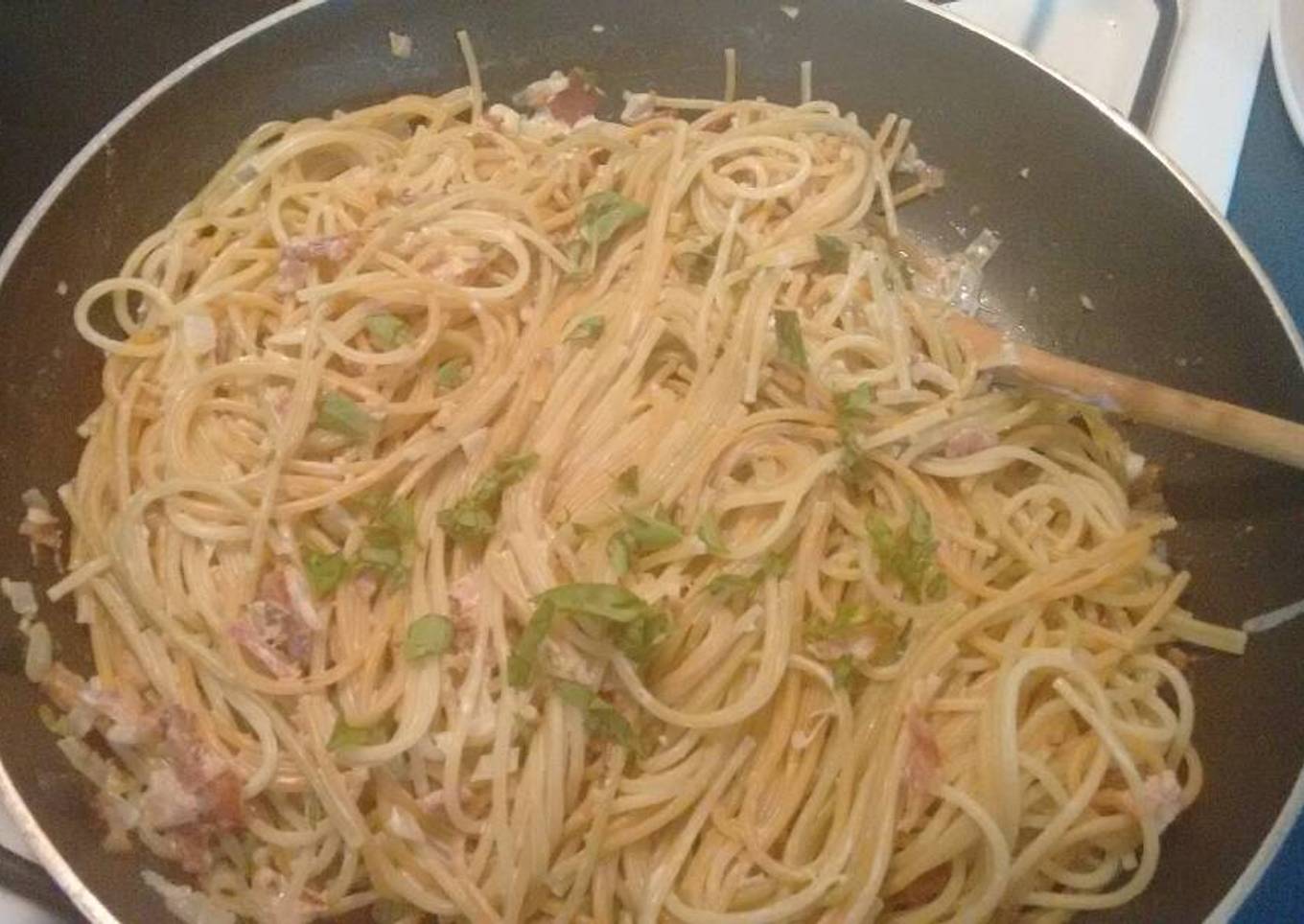 Spaghetti Alfredo. ॐ