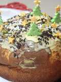 Panettone con gelato al pistacchio