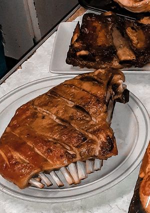 A picture of Beef and lamb ribs.