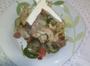 Una foto de pollo y queso panela